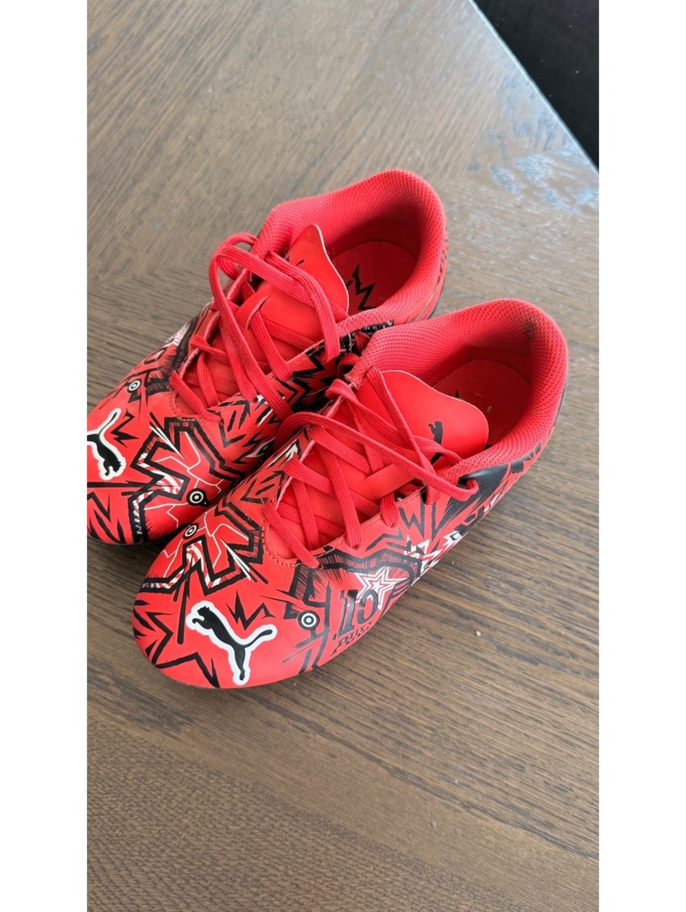 Puma Red Kids Soccer Cleats Size 2 US